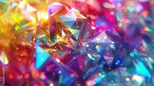 Prism Gloss Background with Sparkling Jewel-Like Effect