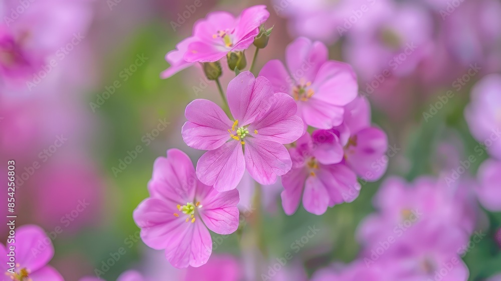 Blooming hairy rock cress flowers captured in a close up shot from a unique perspective Blooming hairy rock cress flowers captured in a close up shot from a unique perspective