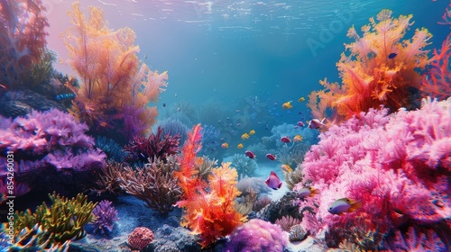 Underwater coral reef on the red sea.