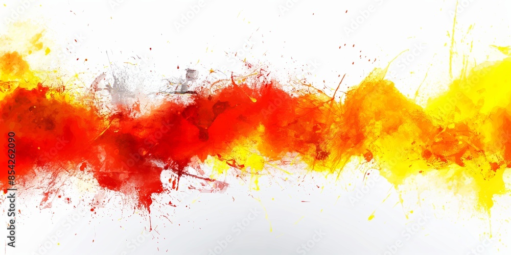 Abstract colorful red and yellow paint splatter background, art concept Abstract colorful red and yellow paint splatter background, art concept
