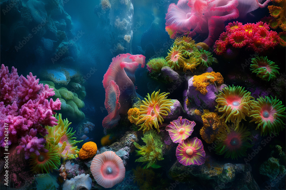 Naklejka premium The extraordinary beauty of the underwater ecosystem