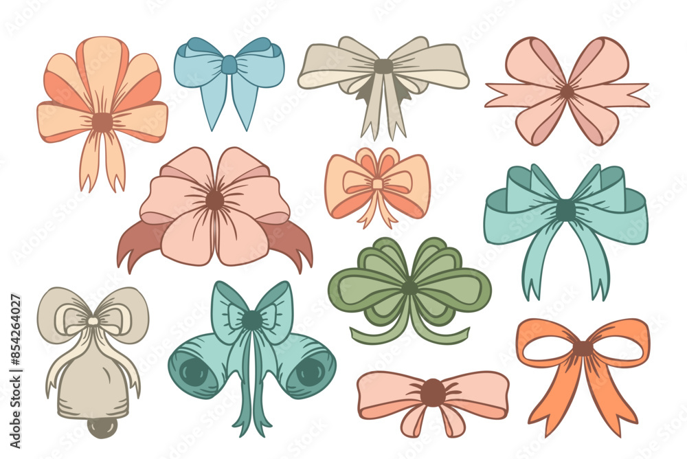 Fototapeta premium Ribbon Bow SVG Bundle-1.eps