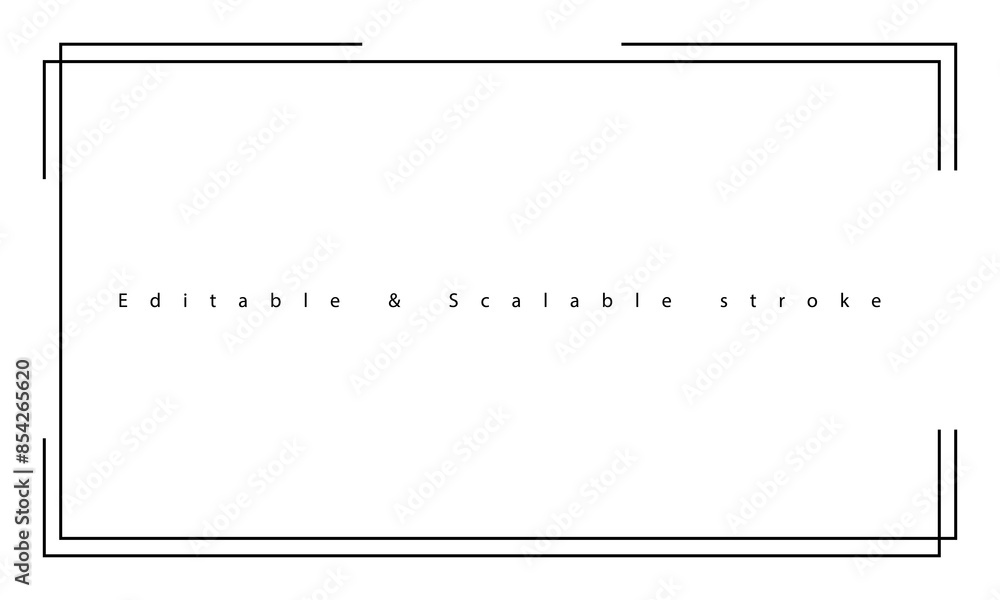 Fototapeta premium Border frame line illustration page on white background.