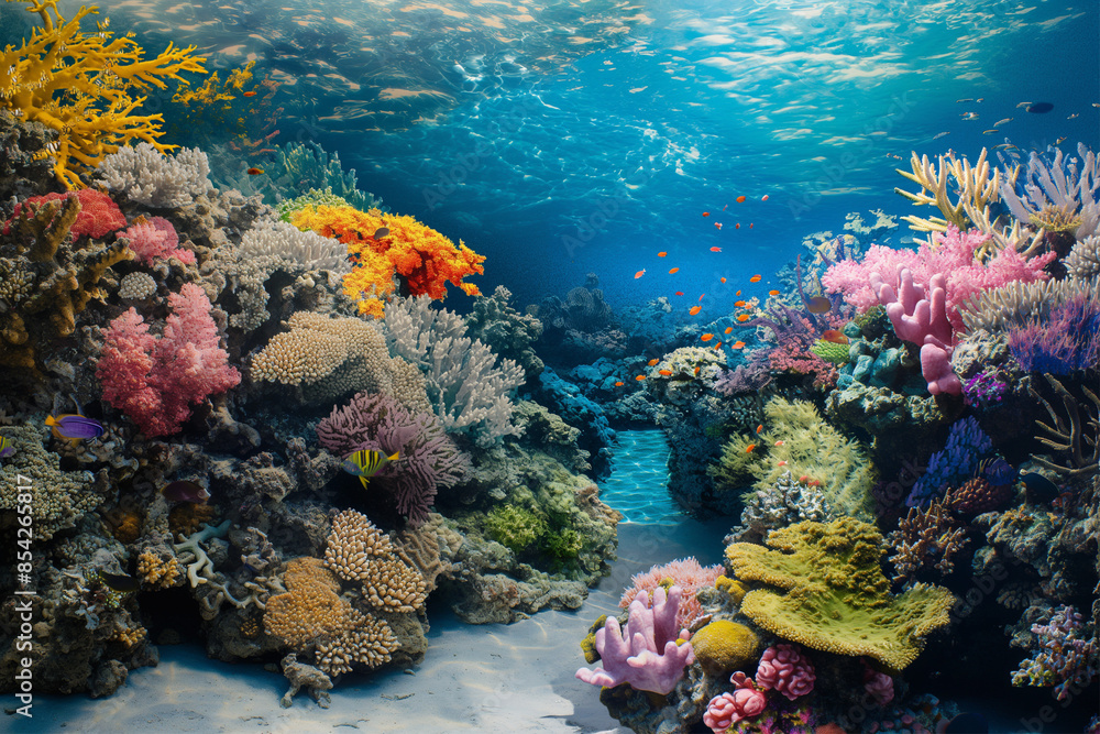 Naklejka premium The extraordinary beauty of the underwater ecosystem