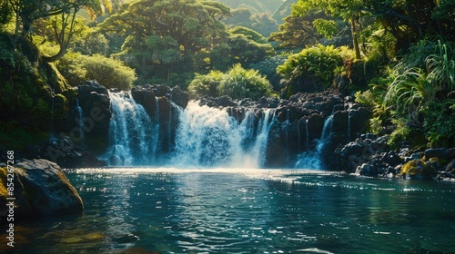 Waikamoi Falls in Maui, HI along the road to Hana © Ammar