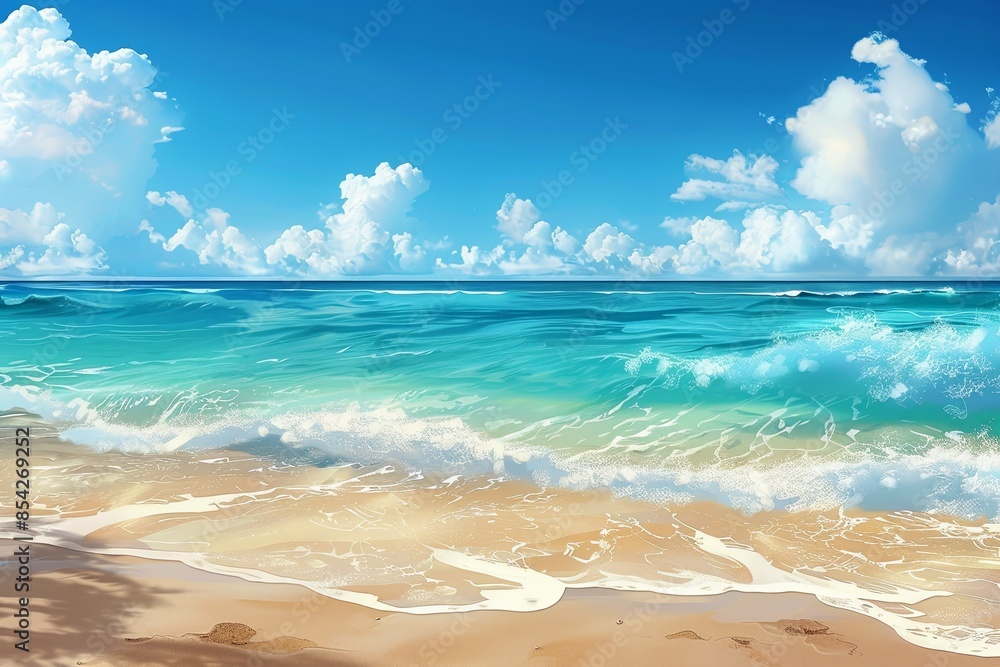 Obraz premium Beach Summer Background created with Generative AI