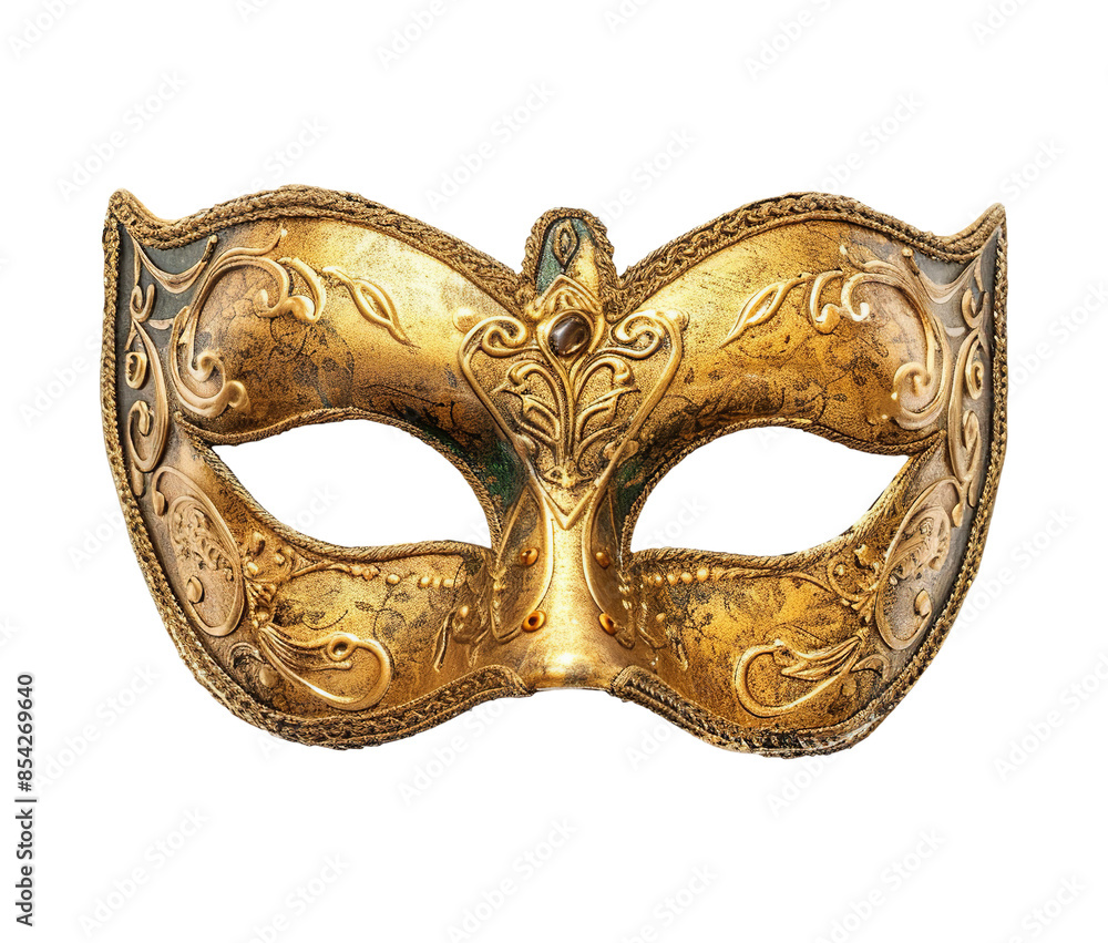 Golden opera mask isolated on transparent background Golden opera mask isolated on transparent background