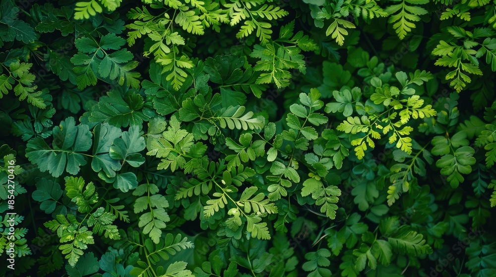 Obraz premium Background of vibrant green foliage