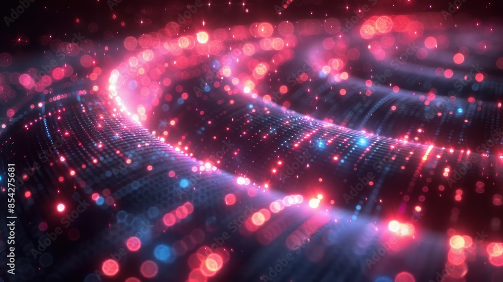 Fototapeta premium Abstract Red and Blue Glowing Lights