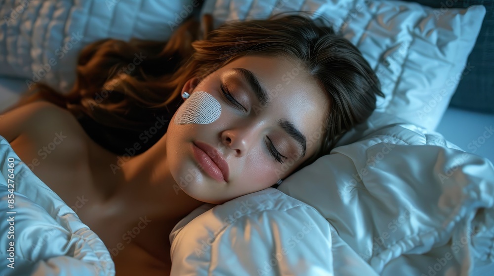 A peaceful scene showing an adult resting in a cozy bed with serene morning lighting A peaceful scene showing an adult resting in a cozy bed with serene morning lighting