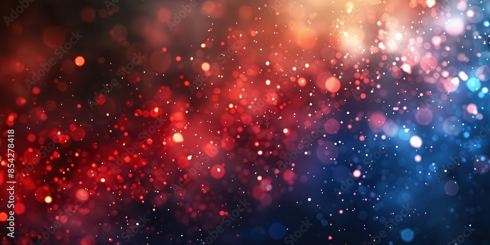 Fourth of July Celebration Red White and Blue Lights Background. Generative AI Fourth of July Celebration Red White and Blue Lights Background. Generative AI