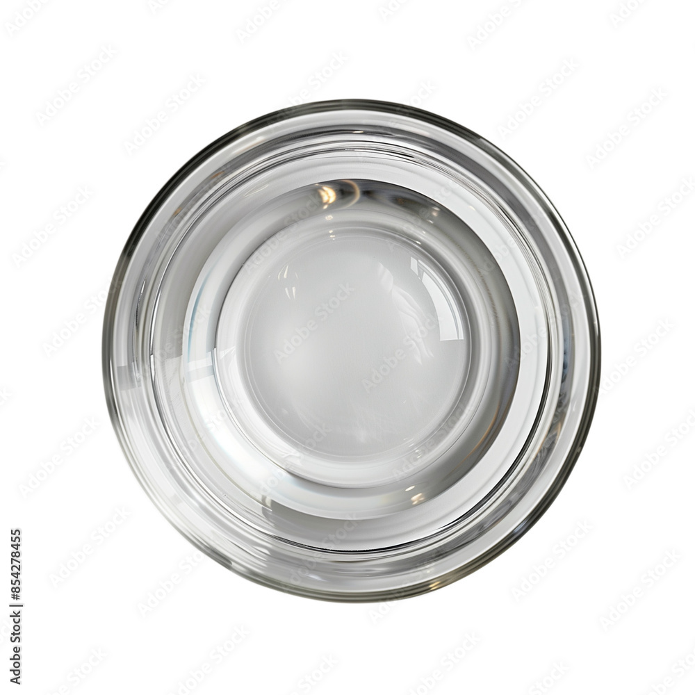 Top view of empty glass for drinks on transparent background Top view of empty glass for drinks on transparent background