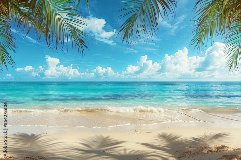 Obraz premium Beach Summer Background created with Generative AI
