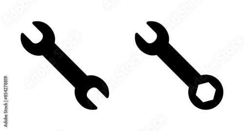 wrench icon vector isolated on white background. Wrench vector icon. Spanner symbol