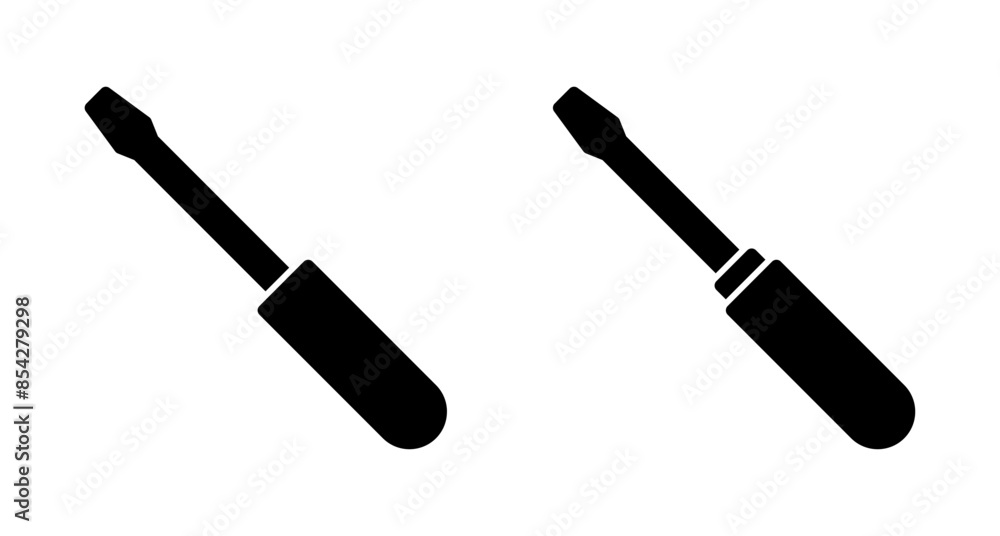 Screwdriver icon vector isolated on white background. Screwdriver vector icon Screwdriver icon vector isolated on white background. Screwdriver vector icon