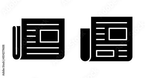 Newspaper icon vector isolated on white background. news paper icon vector