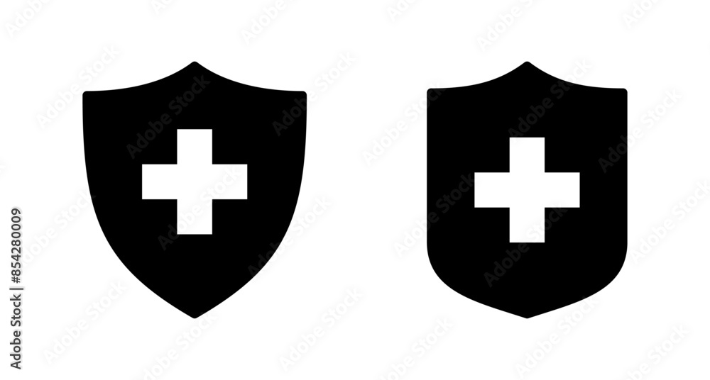 Fototapeta premium Health insurance icon vector isolated on white background. Insurance health document icon