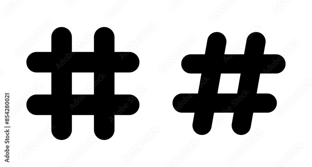 Obraz premium Hashtag icon vector isolated on white background. hashtag vector icon