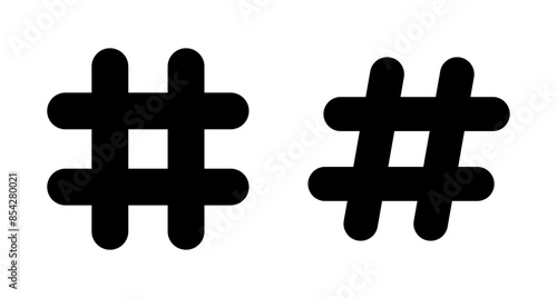 Hashtag icon vector isolated on white background. hashtag vector icon