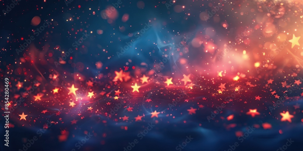 Festive Fourth Of July Stars Background. Generative AI Festive Fourth Of July Stars Background. Generative AI