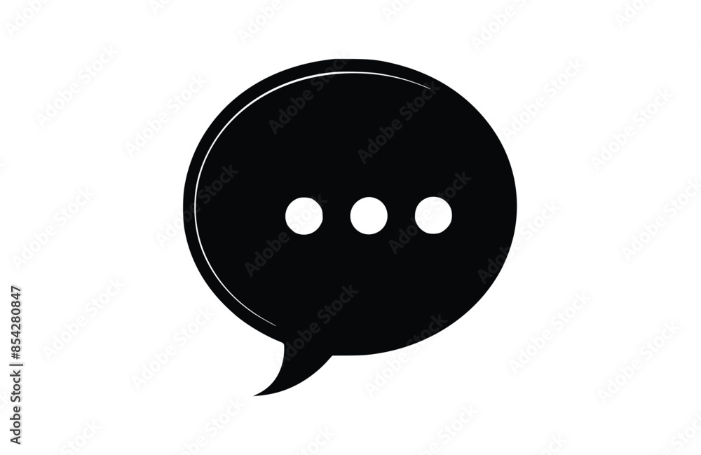 Comment black icon, isolated on white background. Vector illustration. Comment black icon, isolated on white background. Vector illustration.