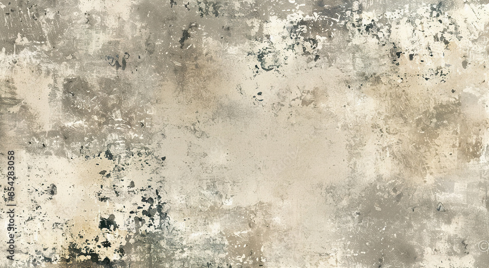 Fototapeta premium Grunge abstract pale cream old wall texture background wallpaper. Backdrop, abstract, tattered, artistic pattern, rough material, distressed, detailed composition