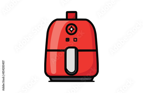 Air fryer color icon vector, isolated on white background. Beautiful air fryer icon.