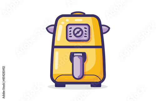 Air fryer color icon vector, isolated on white background. Beautiful air fryer icon.