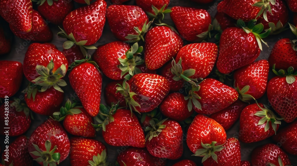 Background of a heap of fresh strawberries Nutritious fruits Background of a heap of fresh strawberries Nutritious fruits
