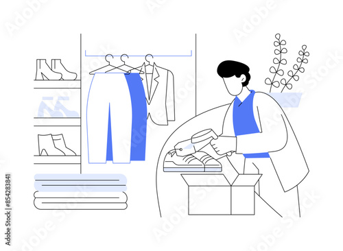 Scanning bar code isolated cartoon vector illustrations.