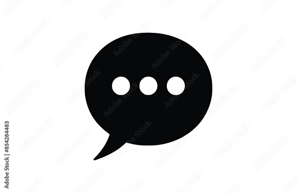 Comment black icon, isolated on white background. Vector illustration. Comment black icon, isolated on white background. Vector illustration.