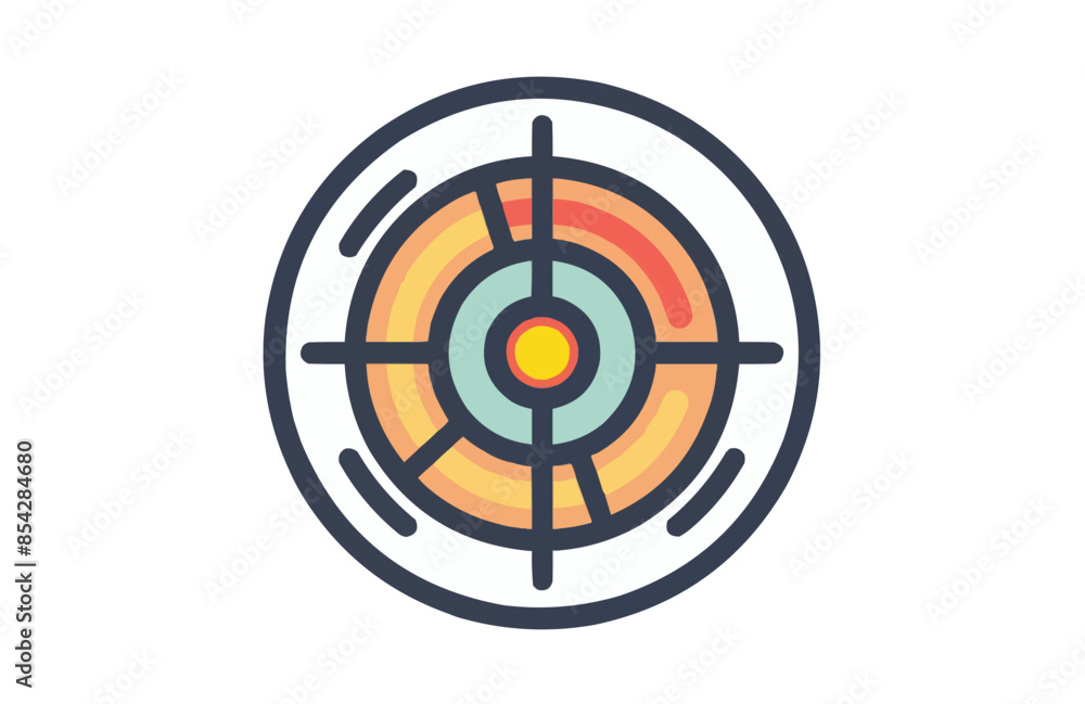 Colorful Crosshairs icon isolated on white background. Colorful Crosshairs icon isolated on white background.