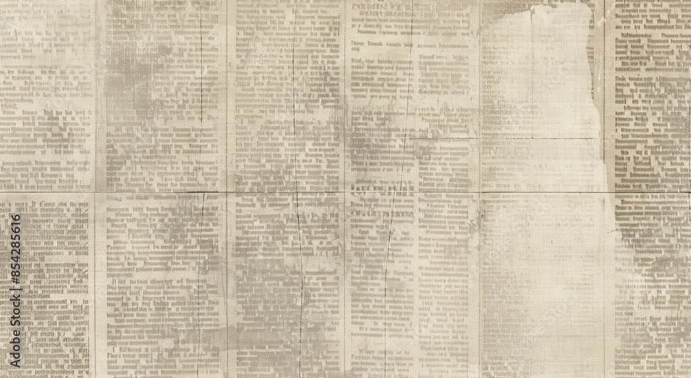 Obraz premium Grunge old yellow newspaper texture background wallpaper. Backdrop, weathered, worn out, abstract, tattered, artistic collage, paper, detailed composition