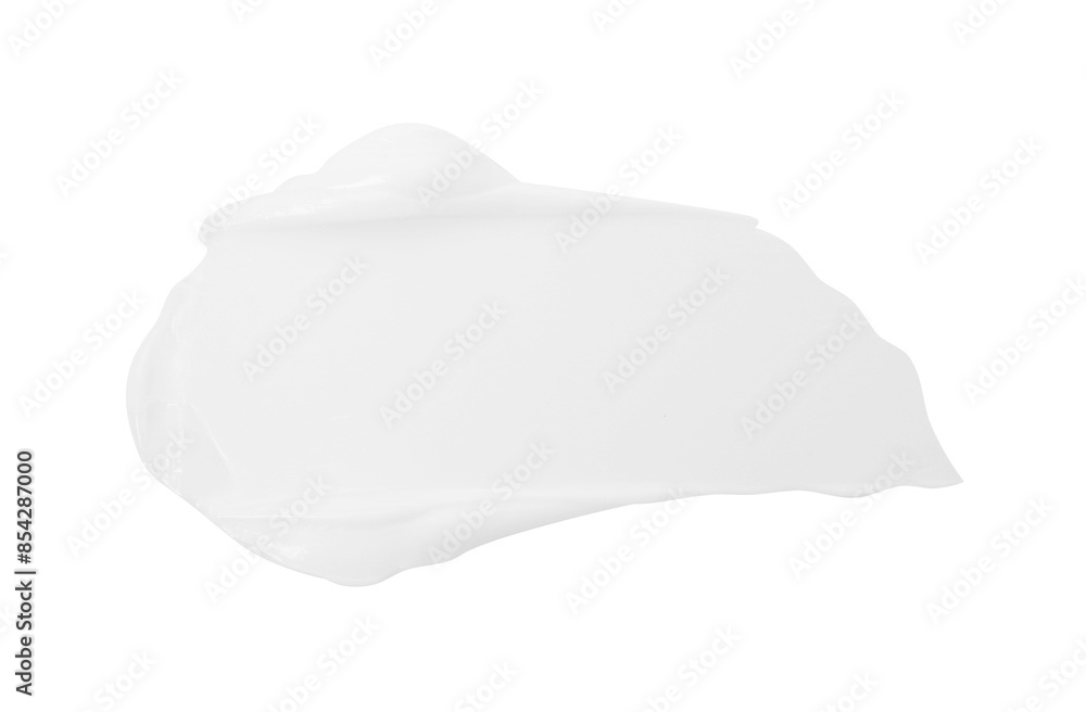 Sample of face cream isolated on white, top view Sample of face cream isolated on white, top view