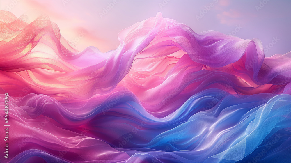 Pink and purple wave on white background Pink and purple wave on white background