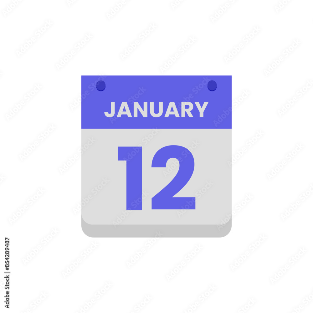 Calendar date month icon flat january vector Calendar date month icon flat january vector
