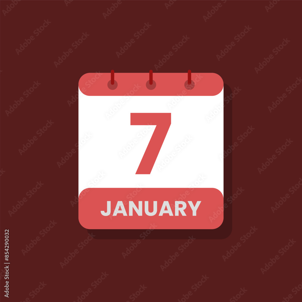Calendar date month icon flat january vector Calendar date month icon flat january vector