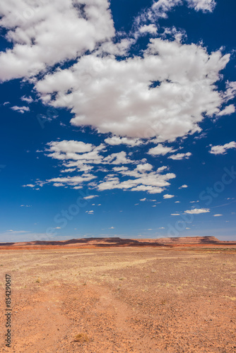 Tableau sur toile Desert mesa landscape with afternoon clouds
