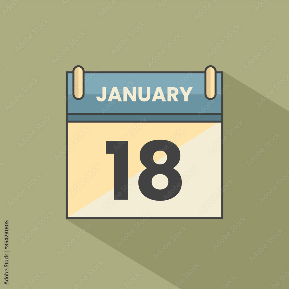Calendar date month icon flat january vector Calendar date month icon flat january vector