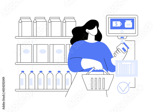 Price checker isolated cartoon vector illustrations.
