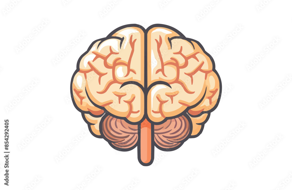 Colorful brain icon isolated on white background. Colorful brain icon isolated on white background.