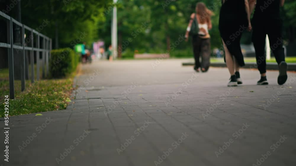 Enjoy a leisurely walk in the scenic park, savoring the tranquil and lively natural beauty in slow motion Enjoy a leisurely walk in the scenic park, savoring the tranquil and lively natural beauty in slow motion
