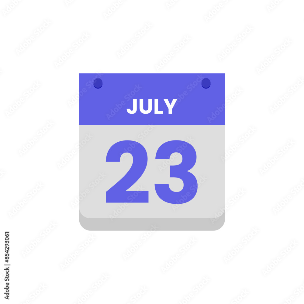 Calendar date month icon flat july vector Calendar date month icon flat july vector
