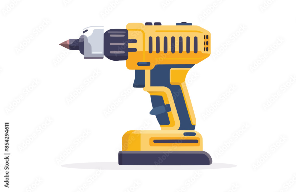 Colorful drill icon isolated on white background. Colorful drill icon isolated on white background.