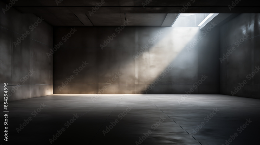 Light shines into the empty room