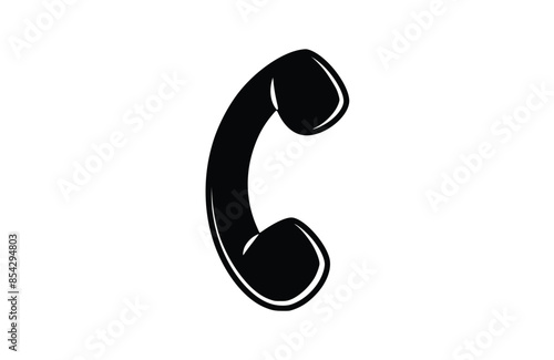 Black emergancy call icon isolated on white background. Beautiful Emergancy call icon. photo