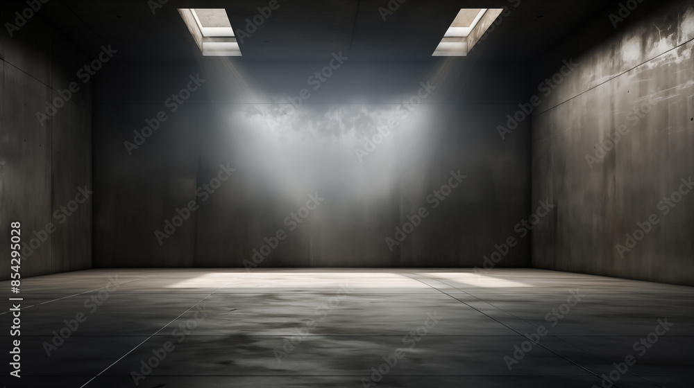 Light shines into the empty room Light shines into the empty room