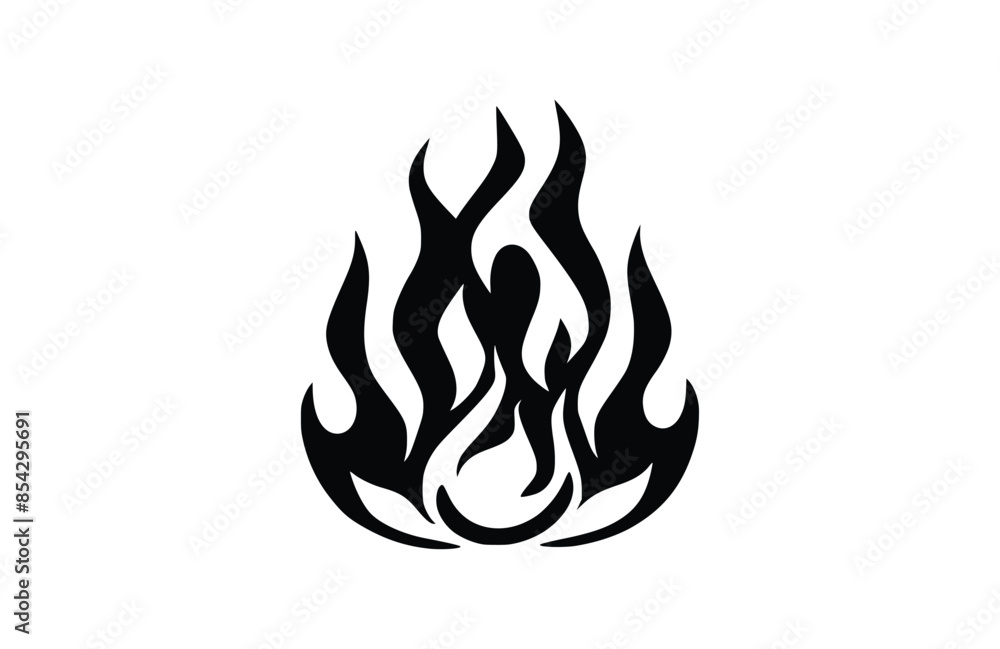 Black Fire icon isolated on white background. Beautiful Fire icon. Black Fire icon isolated on white background. Beautiful Fire icon.