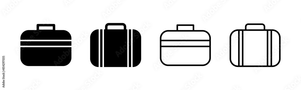 Briefcase icon set. suitcase icon. luggage symbol. Briefcase icon set. suitcase icon. luggage symbol.