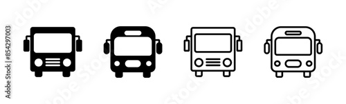Bus icon set. bus vector icon